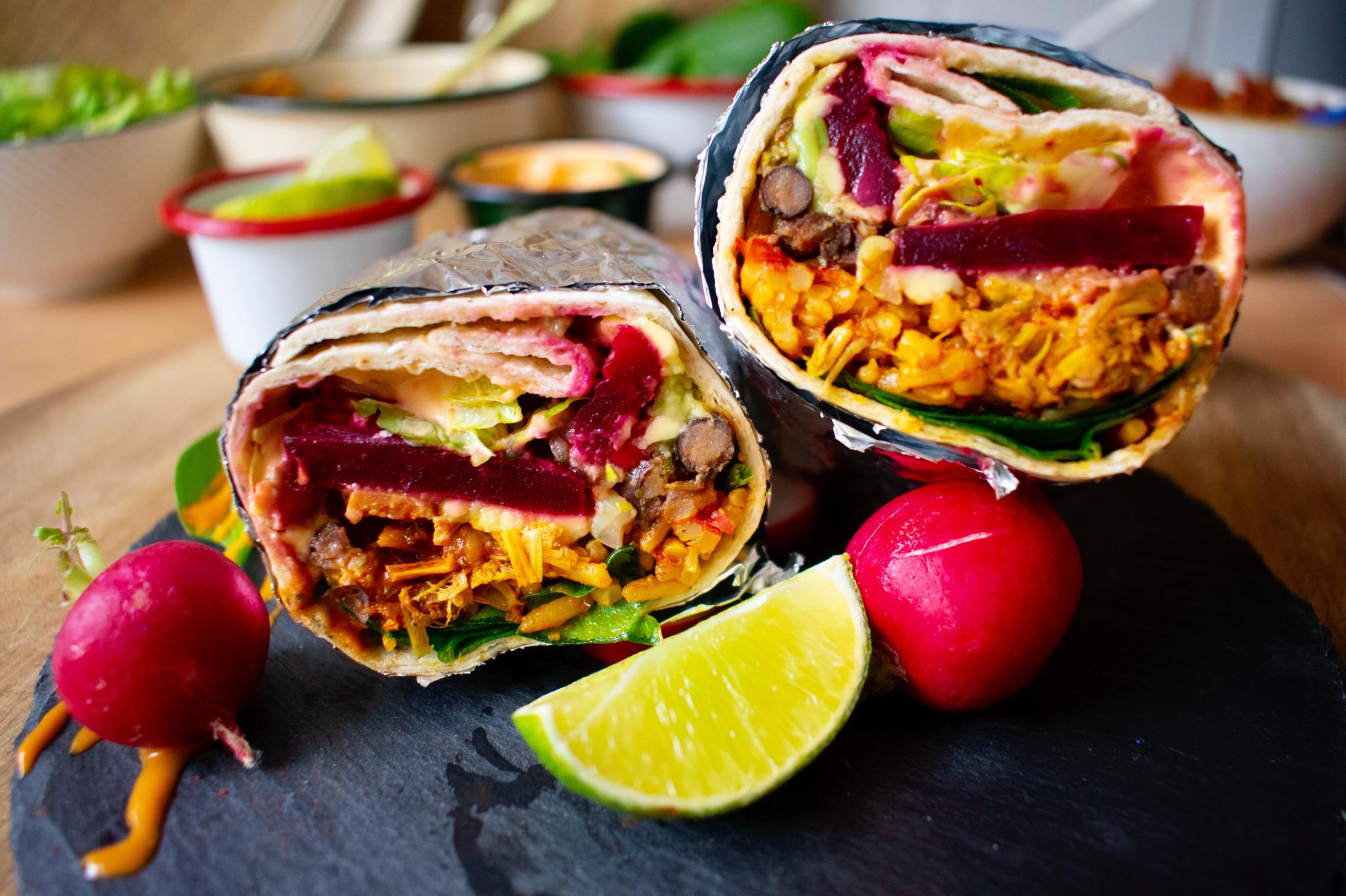 Niki’s Jackfruit Burritos nikibakes