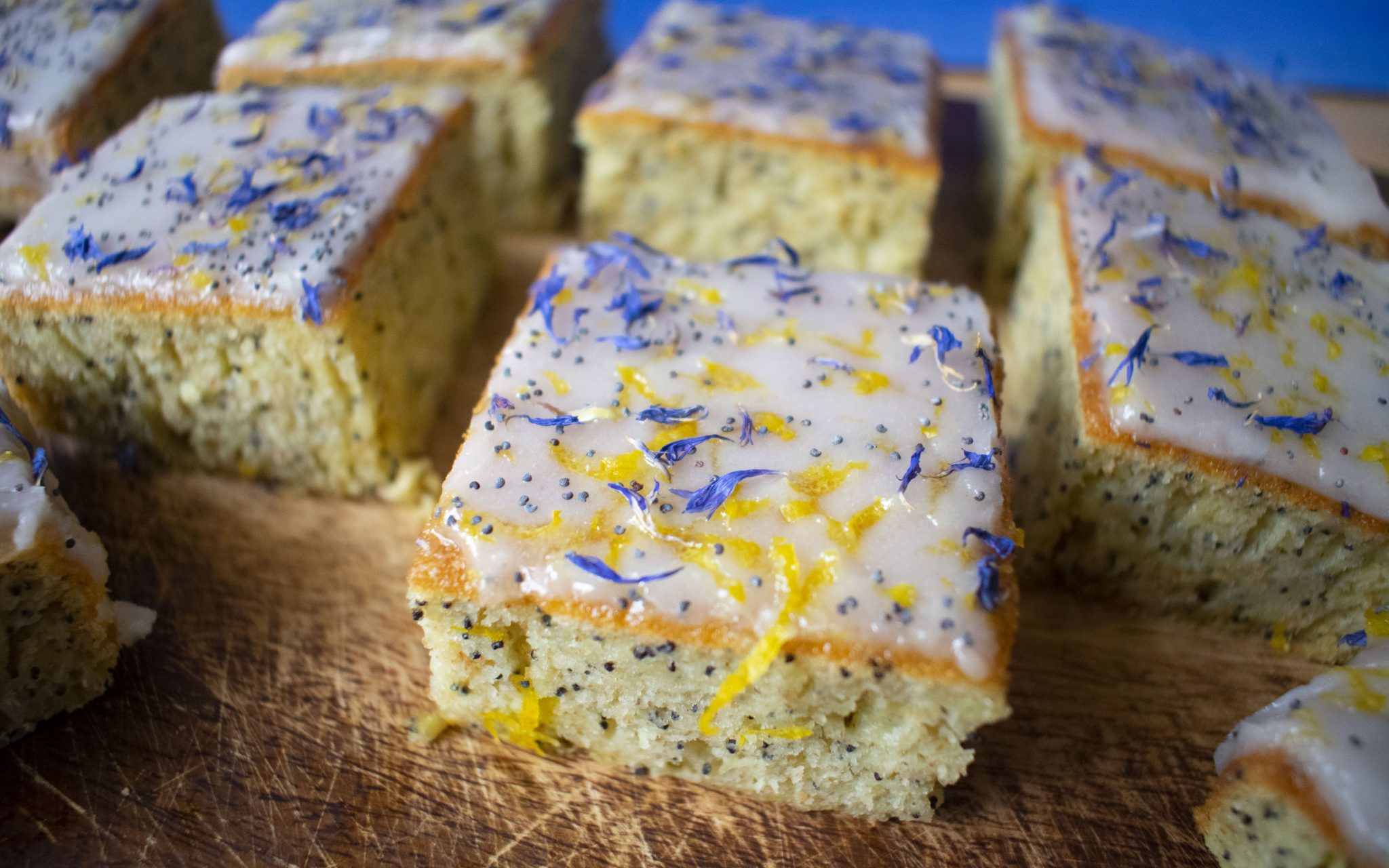 Niki’s Lemon and Poppy Seed Squares nikibakes