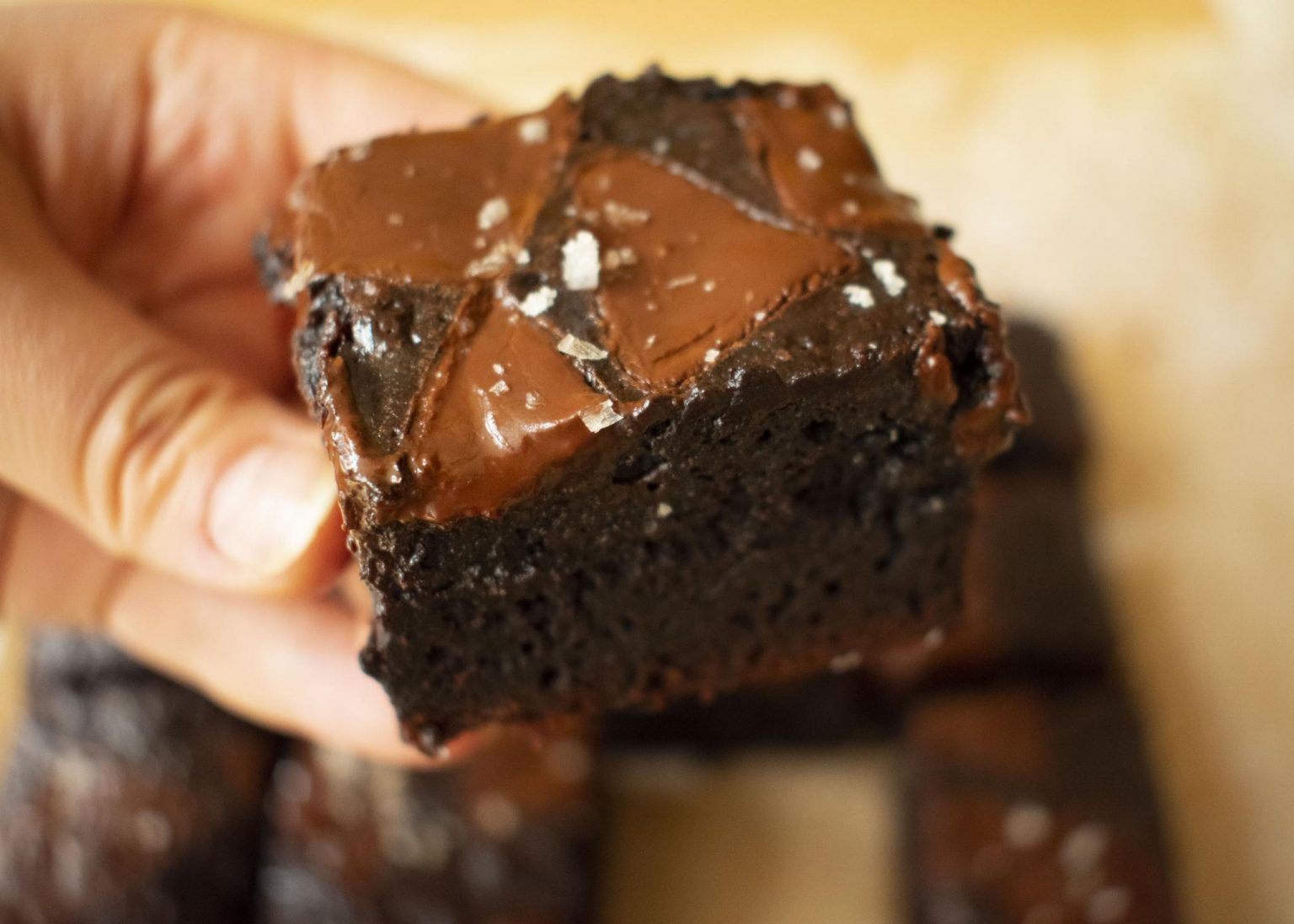 Niki’s Double Chocolate and Smoked Sea Salt Fudge Brownies nikibakes